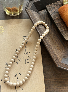 天然石白化石典雅东方配色锁骨链