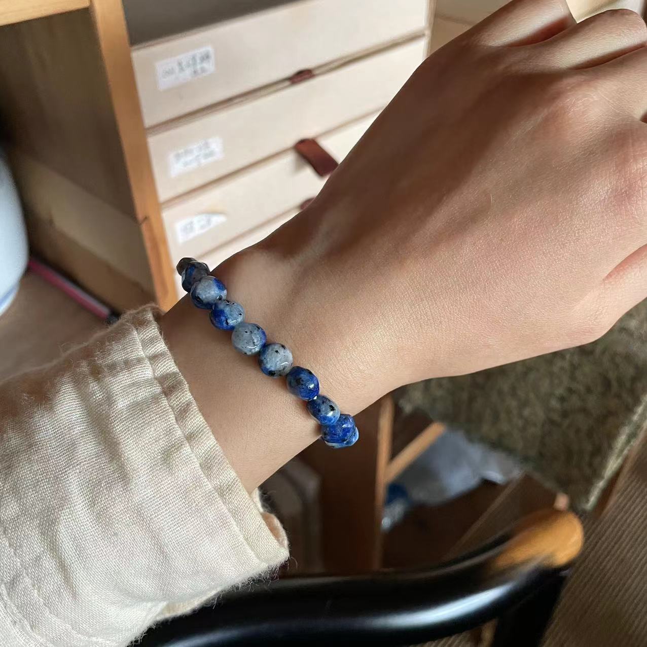 天然石国风极简显白手串