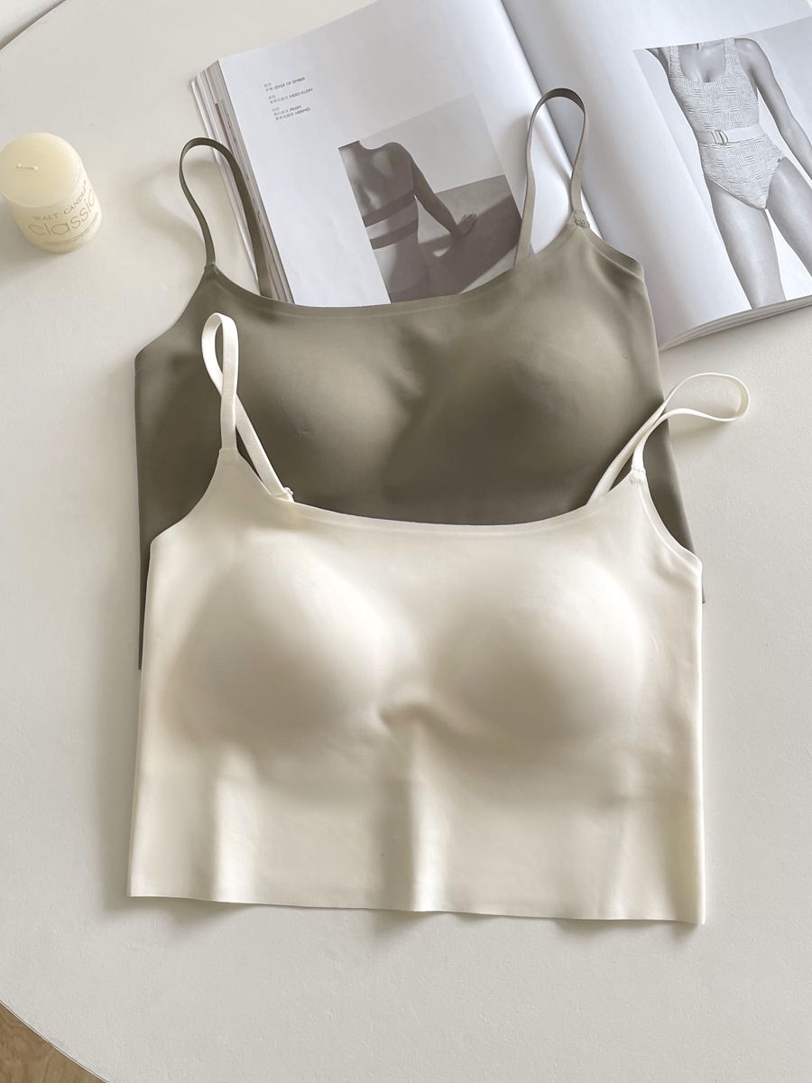 美背吊带背心内衣女士薄款带胸垫