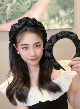气质褶皱宽边发箍女款