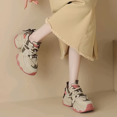 欧货老爹鞋女超火2025新款爆款秋厚底小个子内增高鞋子休闲运动女