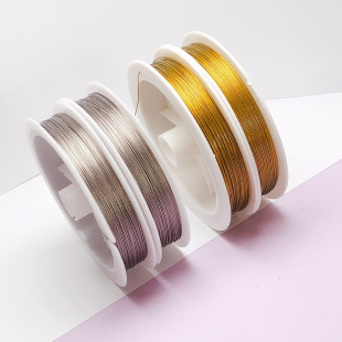 钢丝线0.38超细软钢丝线佛珠串珠水晶引线珠宝饰品手链项链线绳子