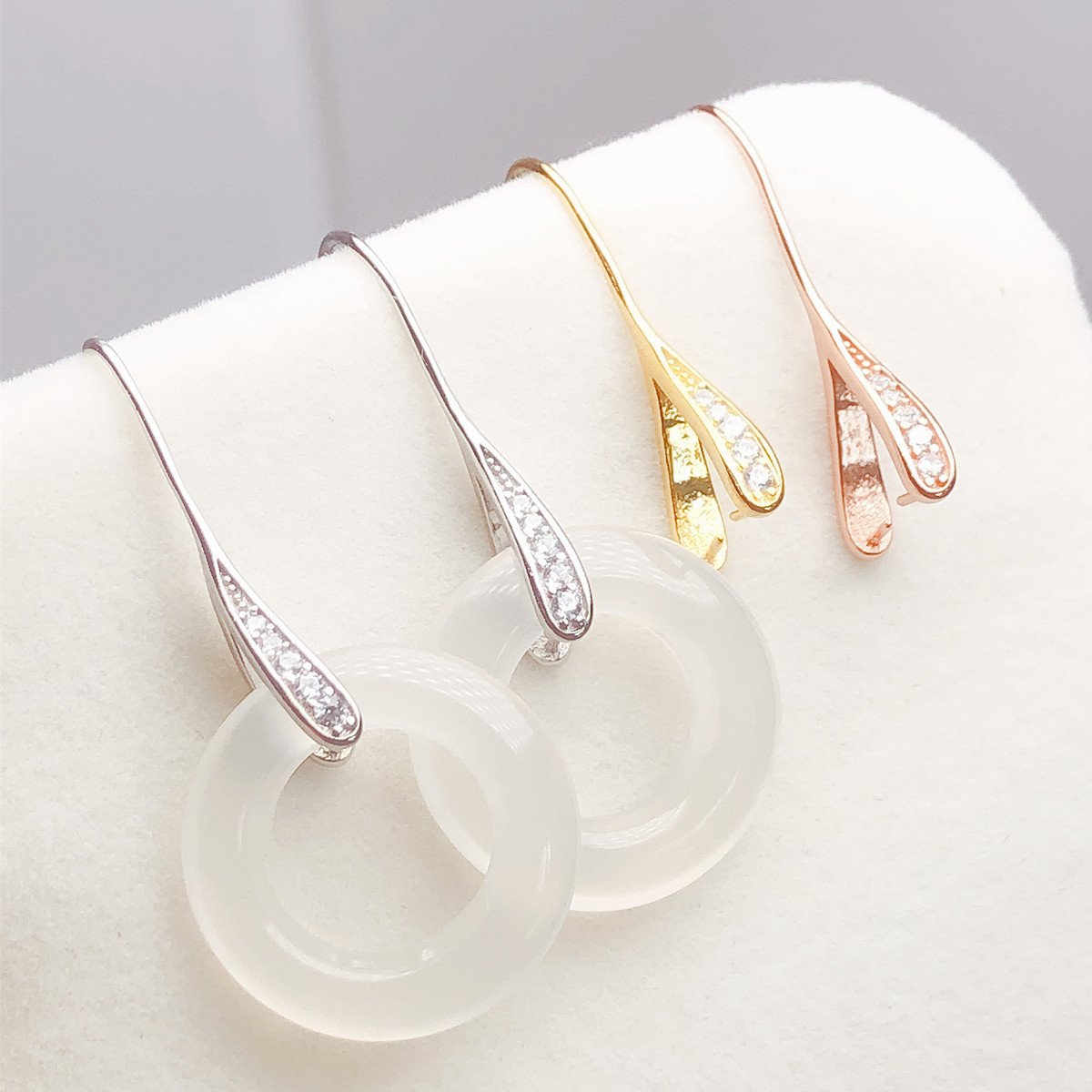 DIY耳饰配件耳钩扣S925纯银耳扣