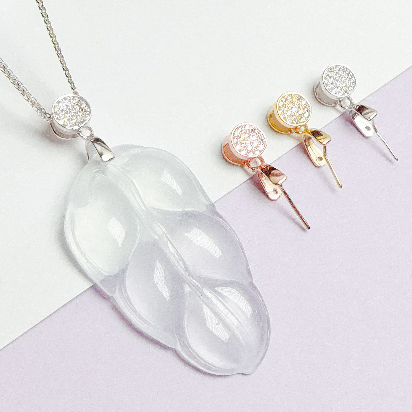 s925纯银吊坠扣头挂绳项链纯银扣子玉坠扣夹扣叶子镶嵌配件银扣头,饰品/流行首饰/时尚饰品新,扣,淘宝优惠券,粉丝福利购,淘宝优惠卷