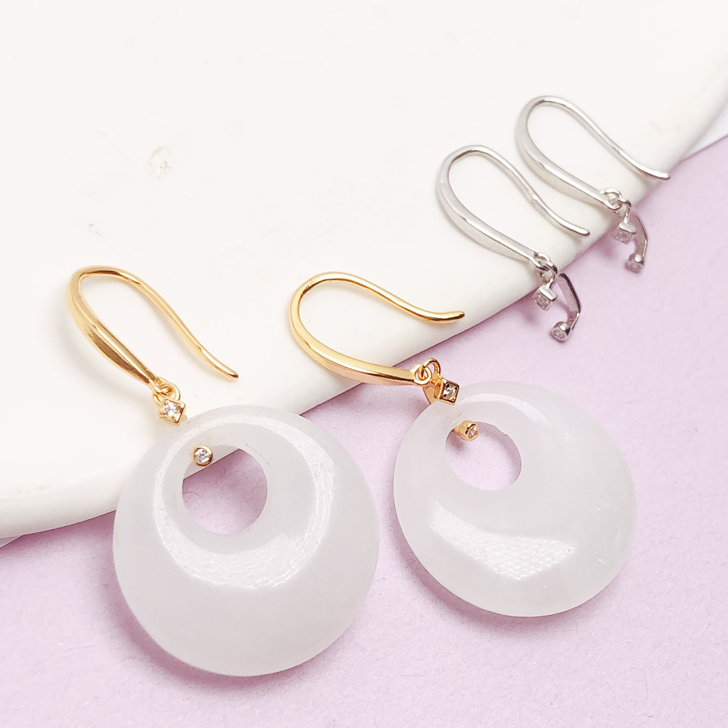 平安扣公主扣专用耳环耳钩空托