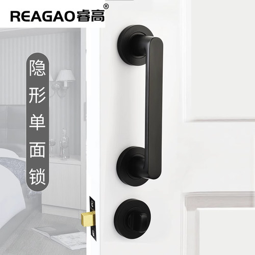 隐形门锁木门双开门大拉手门把手