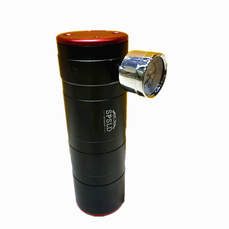 新款横式机油透气壶 汽车改装带表废气过滤壶 铝制回收二次进气壶