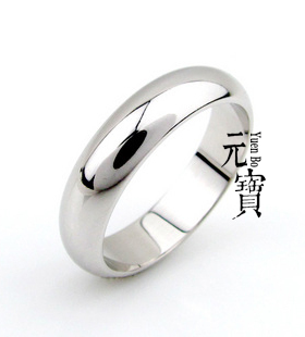 正品925光圈银戒指情侣纯银面对