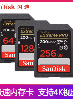 相机SD内存卡64G 28G 56G高速储存卡极速200MB支持4K视频c10 V30