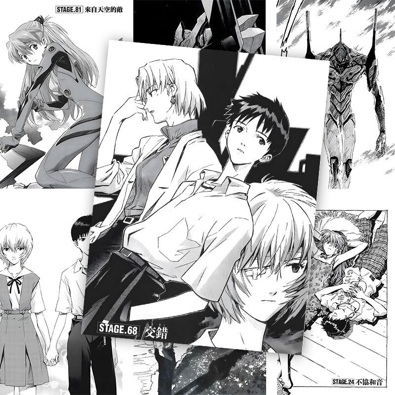 60张EVA新世纪福音战士海报绫波丽明日香周边二次元房间装饰墙贴