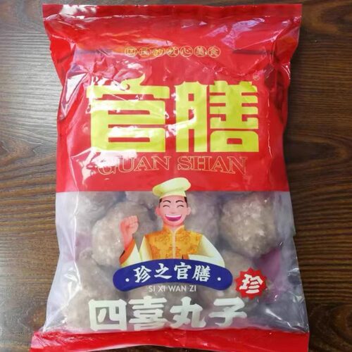 大号官膳狮子头四喜丸子每袋5斤共15粒左右每粒大约155克