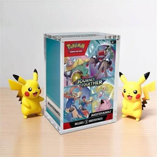 适用宝可梦PTCG  Booster bundle磁吸收纳盒防UV高透亚克力防尘