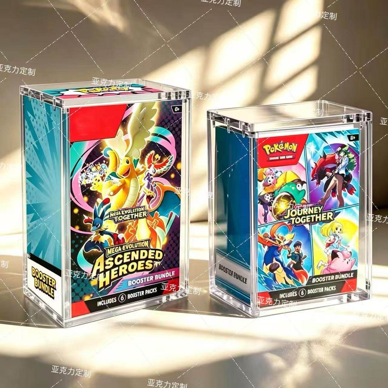适用宝可梦Ascended Heroes新款 Booster Bundle亚克力磁吸展示盒