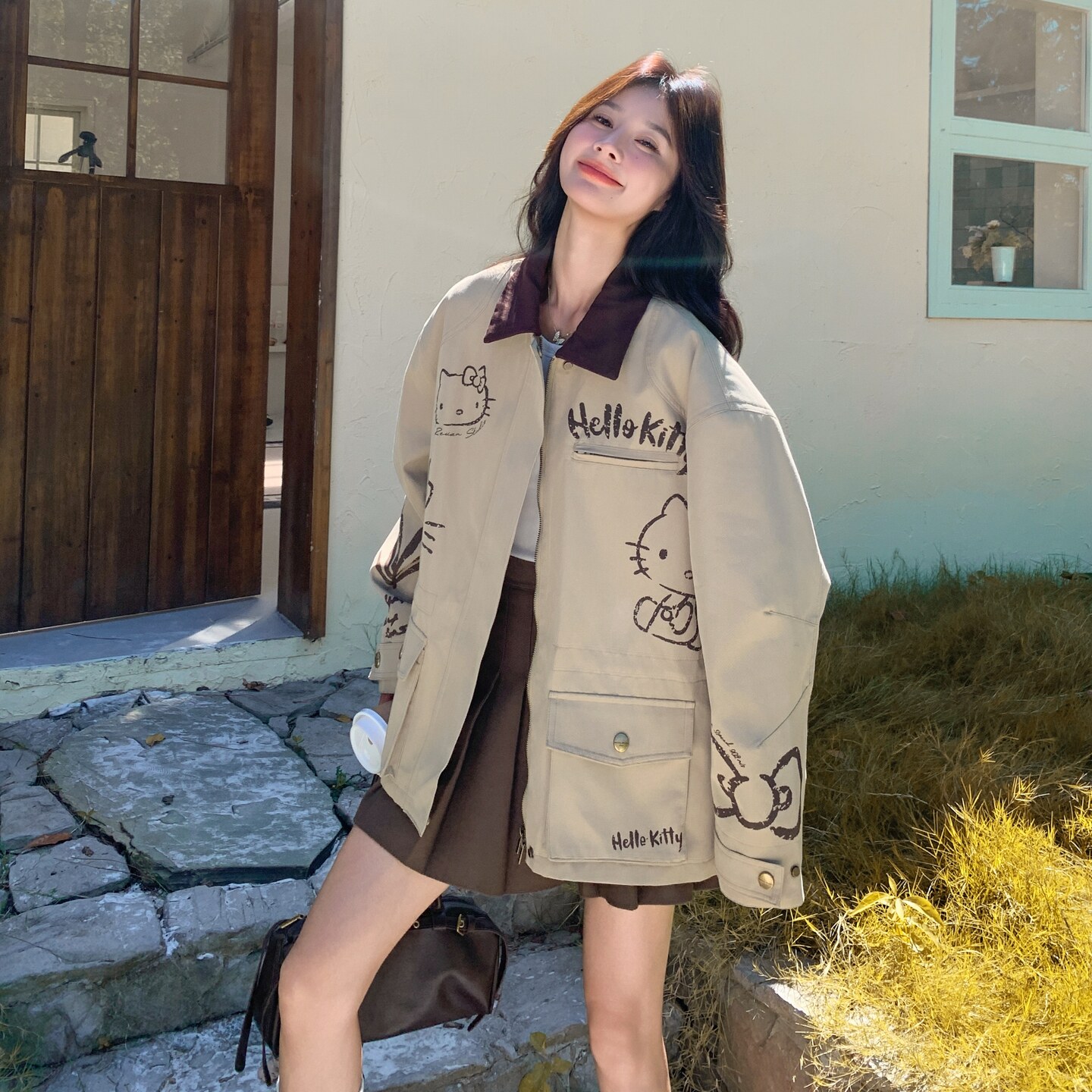 【新款】个性拼接外套297-1749-P165-K268，女装短外套，艾艾淮淮