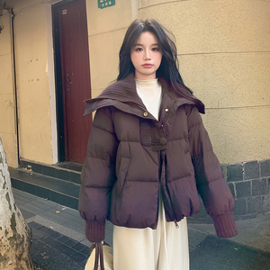 现货 90绒 拼针织面包服羽绒服外套297-999-P295-K438图片