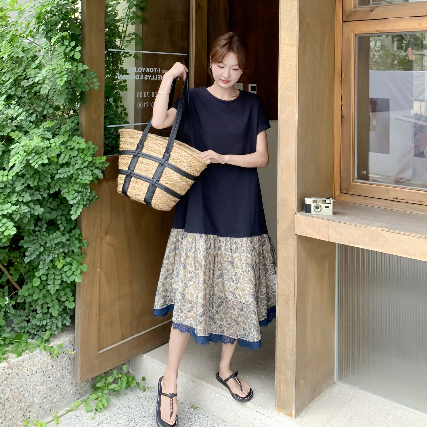 【新款】现货拼接连衣裙297-1617-P135-K198，女装连衣裙，艾艾淮淮