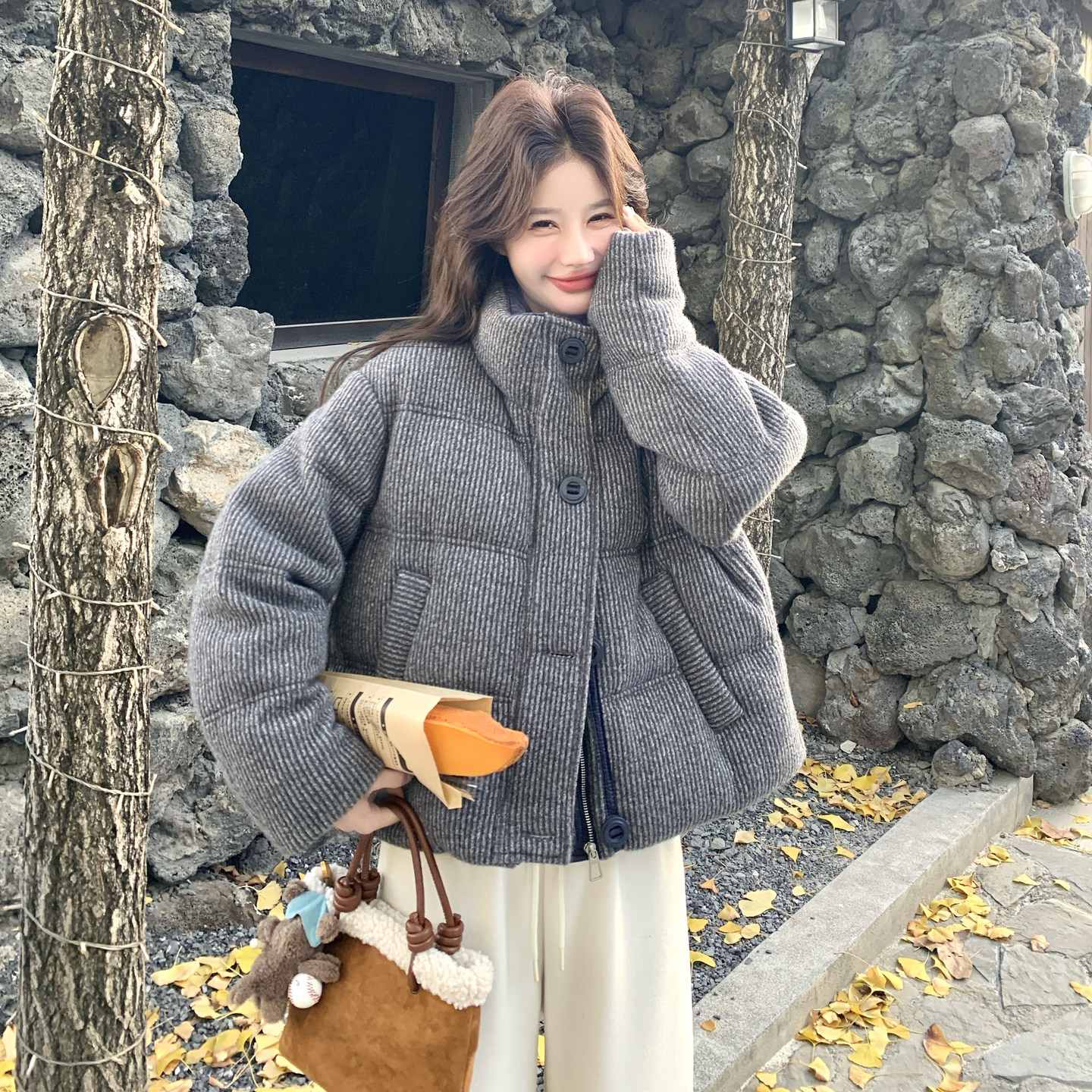 【新款】90绒现货条纹立领羽绒服297-1963-P295-K438,商品下架区,艾艾淮淮