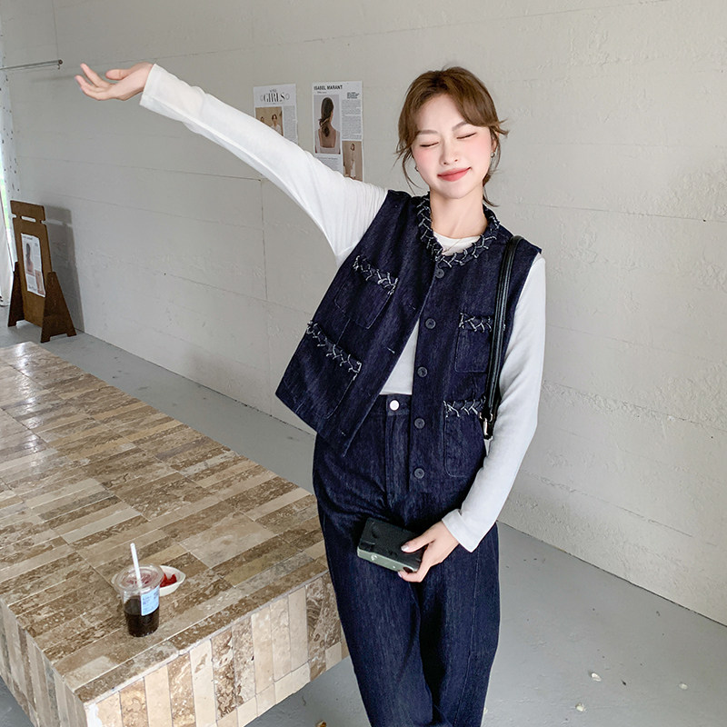 【新款】现货圆领马甲+裤子+T桖三件套297-1198-P185-K258,女装套装/套裙,艾艾淮淮