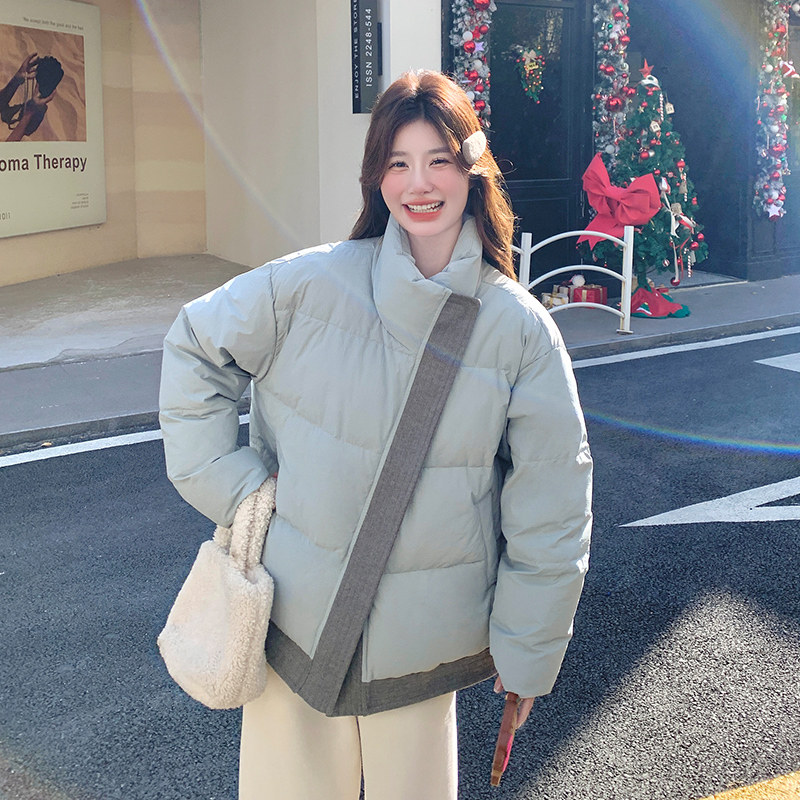 现货90绒撞色立领羽绒服297-1072-P295-K438,女装羽绒服,艾艾淮淮
