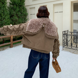 【新款】90绒现货大翻领牛角扣羽绒服297-1879-P295-K438，女装棉衣/棉服，艾艾淮淮