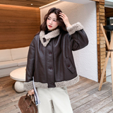 【新款】现货羊羔毛拼接皮毛一体297-1914-P205-K298，女装短外套，艾艾淮淮