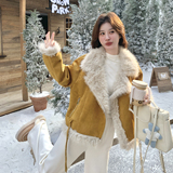 【新款】现货羊羔毛皮毛一体外套297-1946-P195-K288，女装短外套，艾艾淮淮