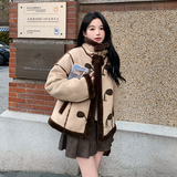 【新款】现货羊羔毛皮毛一体外套297-1002-P195-K288，女装短外套，艾艾淮淮