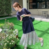【新款】现货拼接连衣裙297-1512-P135-K198，女装连衣裙，艾艾淮淮
