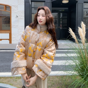 【新款】现货新中式毛绒拼接羽绒服297-1920-P265-K398图片