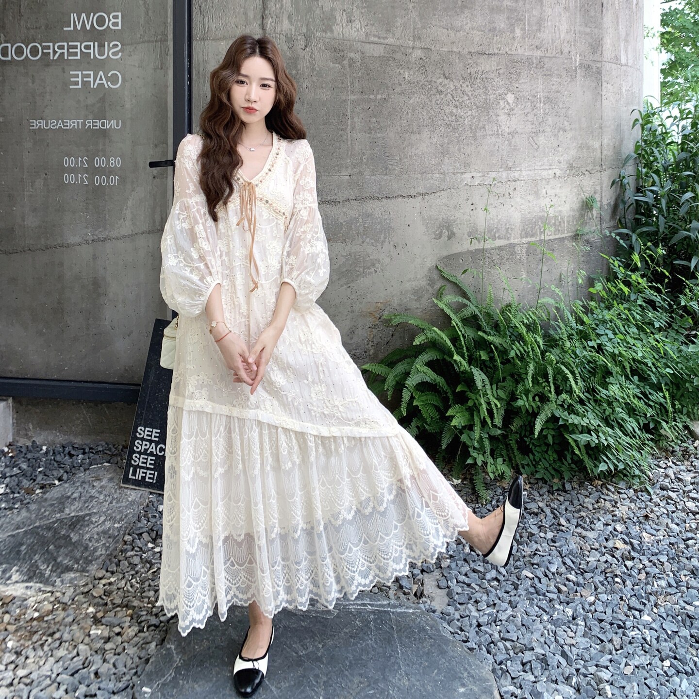 现货甜美蕾丝拼接连衣裙297-1669-P145-K208,商品下架区,艾艾淮淮