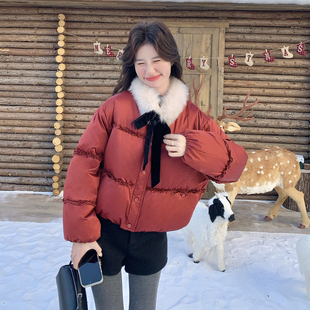 现货 圣诞红 木耳边羽绒服297 P295 90绒 1965 K438 首发新款