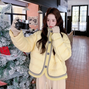 P285 1916 90绒现货拼接羽绒服297 K418 首发新款