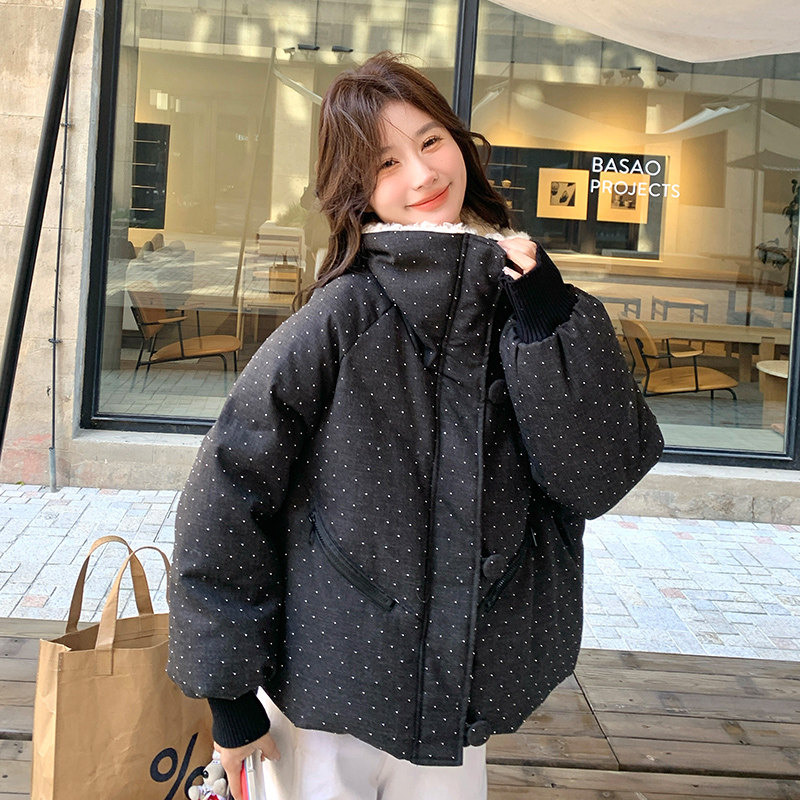 现货90绒镶砖羊羔毛拼接羽绒服297-1079-P275-K398,女装棉衣/棉服,艾艾淮淮