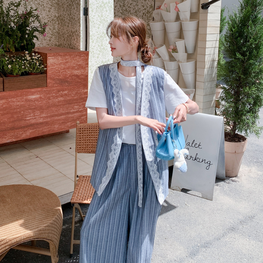 【新款】现货马甲+阔腿裤+T三件套297-1307-P165-K238,女装套装/套裙,艾艾淮淮