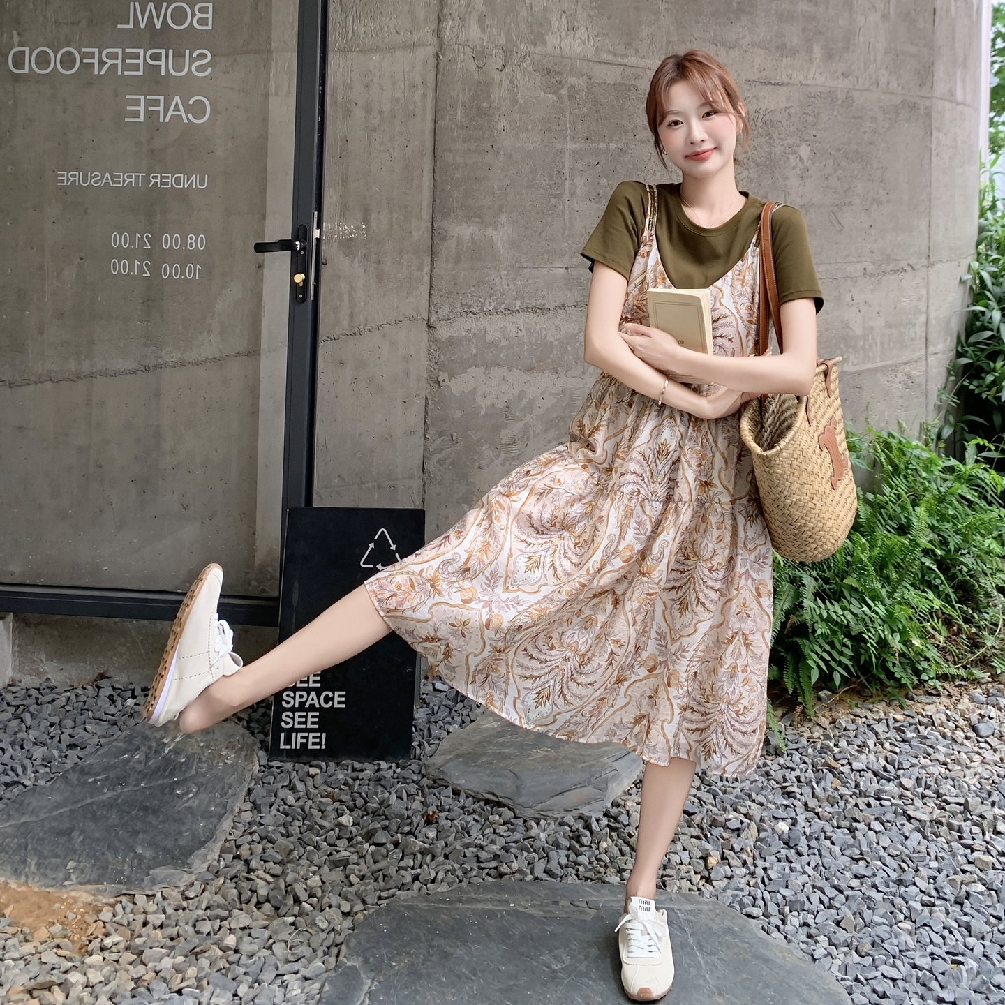 【新款】现货拼接连衣裙297-1606-P135-K198，商品下架区商品下架区，艾艾淮淮