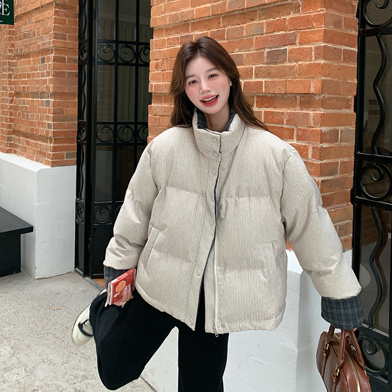 现货90绒立领面包羽绒服297-1009-P255-K378,女装短外套,艾艾淮淮