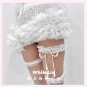 WhiteLia「淇」蕾丝蝴蝶结珍珠腿环大腿链lolita洛丽塔配饰原创