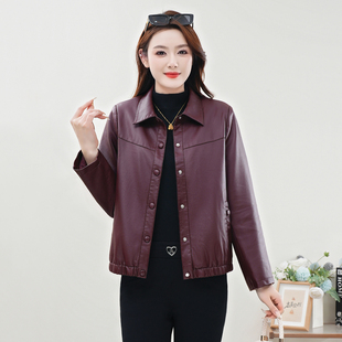皮衣外套女士短款冬季2025新款加绒加厚高档时尚洋气休闲PU皮夹克
