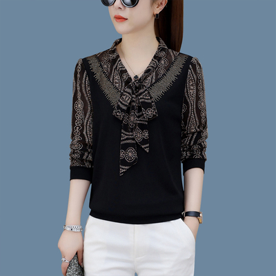 早秋上衣女士中年妈妈装洋气时尚