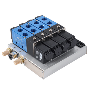 气动电磁F3下插式集成阀岛4V210-08总线控制板24v汇流板阀组200M