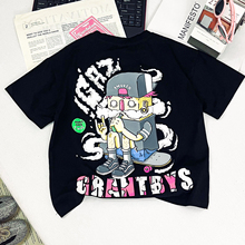 儿童t恤男短袖男童黑色上衣男宝夏日t恤男生潮牌t恤半袖儿童男