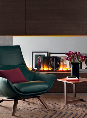 Ermes armchair北欧风格大小户型玻璃钢靠背椅办公洽谈休闲椅