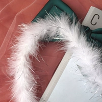 Ярко -желтый белый с серебряной шелковой шерстяной шерсти 2 метра