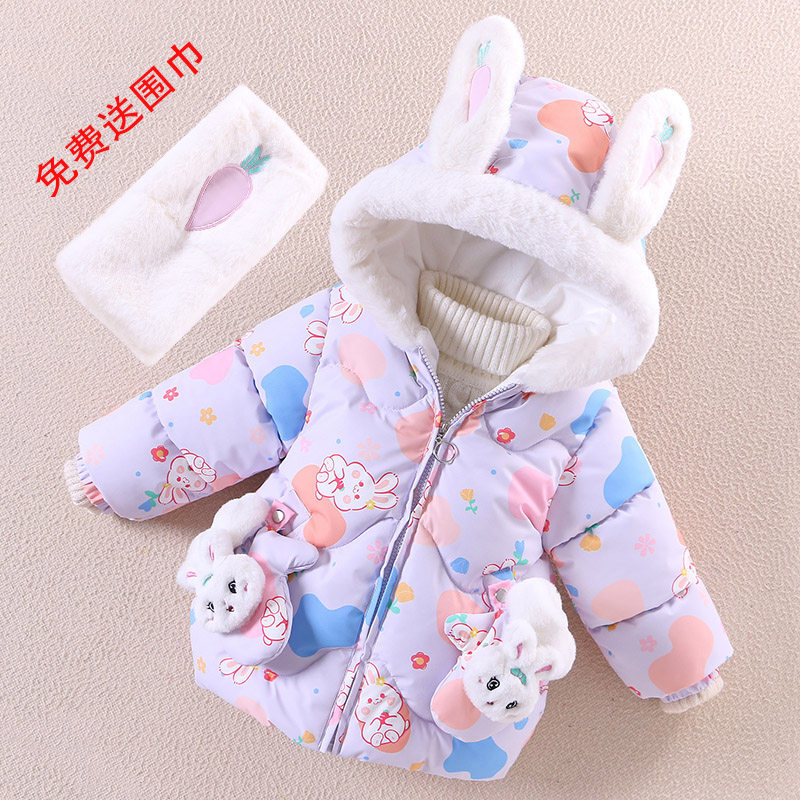 女童棉衣外套2025新款4岁婴儿宝宝加厚羽绒棉服花型冬季卡通棉袄,童装/婴儿装/亲子装,棉袄/棉服,淘宝优惠券,粉丝福利购,淘宝优惠卷