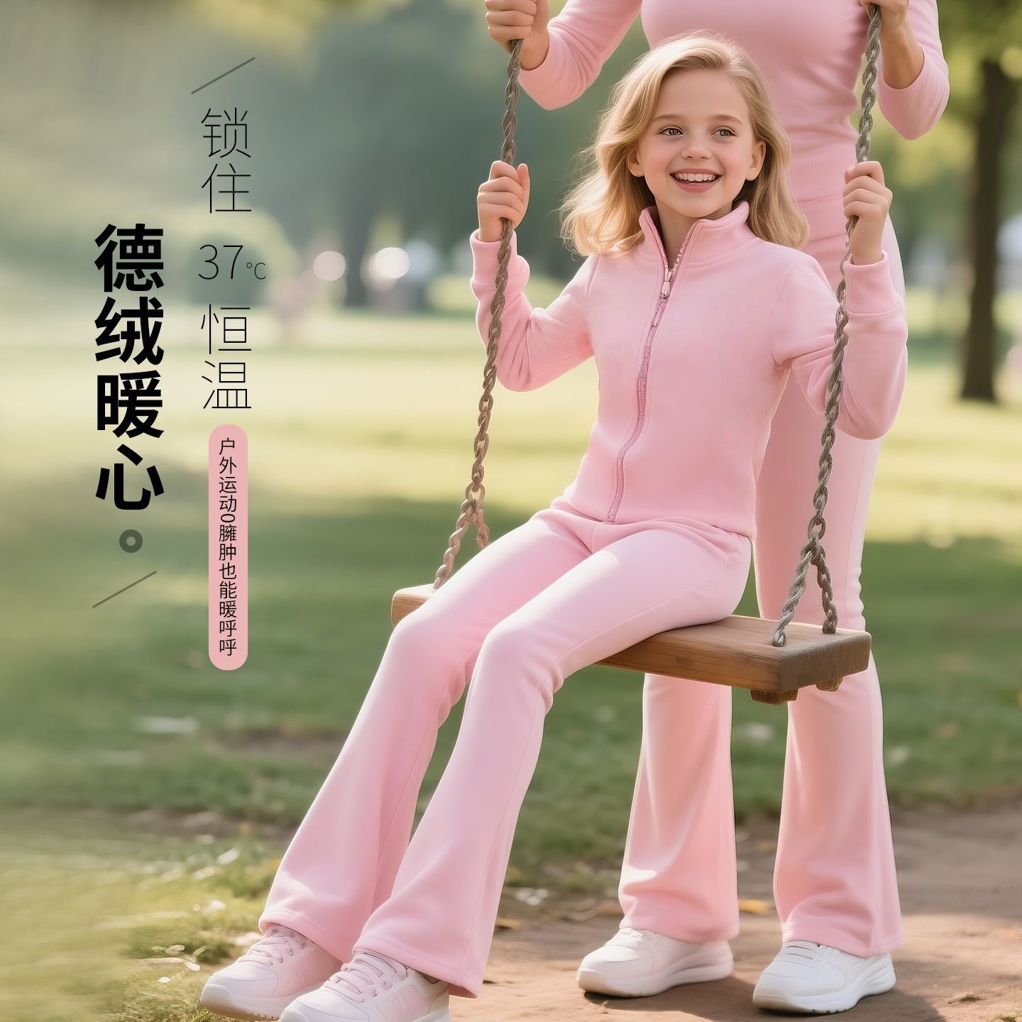 儿童瑜伽德绒中国舞蹈秋冬芭蕾套装女童保暖长袖外套喇叭裤练功