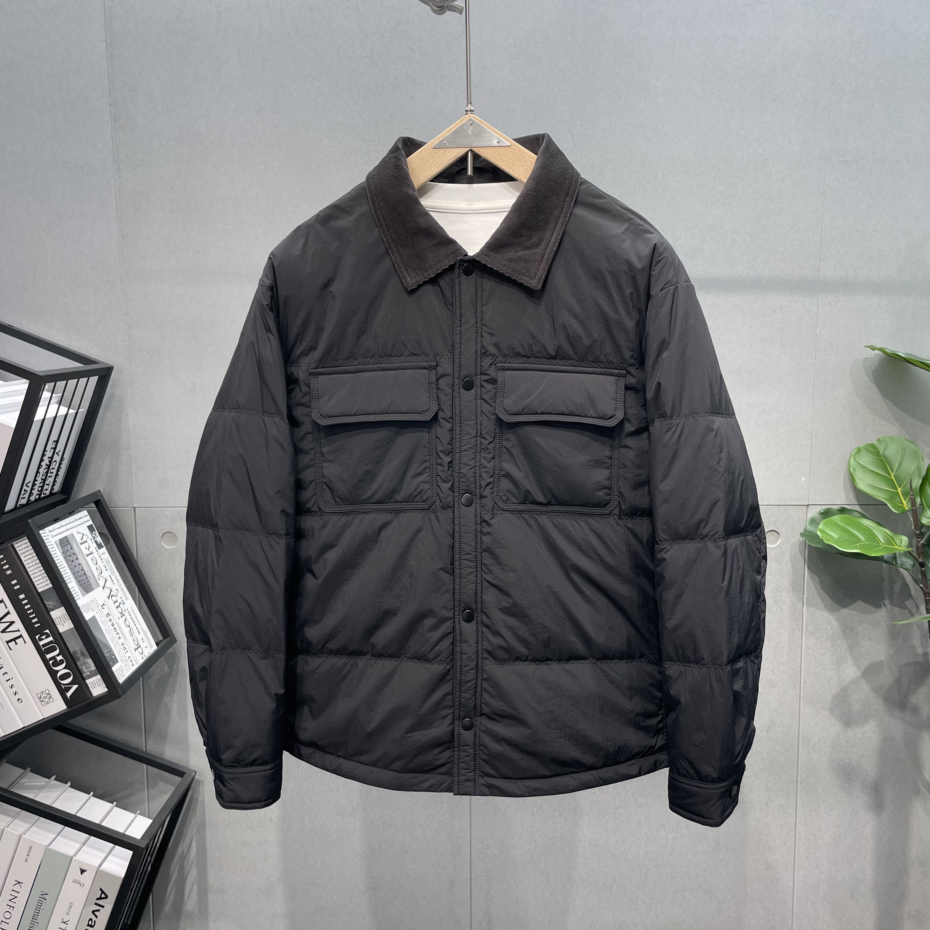 轻薄翻领羽绒服男潮牌白鸭绒外套