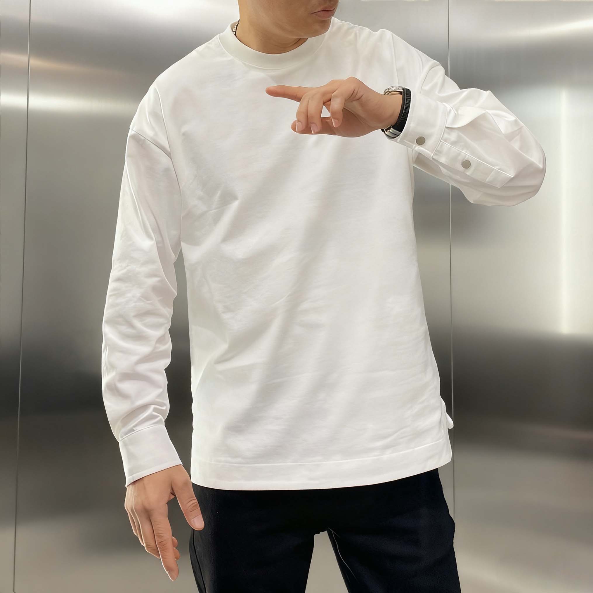 长袖打底衫百搭设计感T恤男潮牌