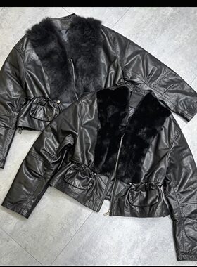 秋冬新款欧货真皮皮衣女短款小个子加厚保暖羽绒服外套