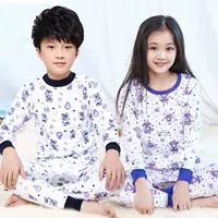 Sinh viên thanh niên phù hợp với mùa thu in cotton ít cô gái mỏng phần cổ áo lót quần trẻ em lớn áo len cotton nam - Quần áo lót đồ ngủ cho be gái 10 tuổi