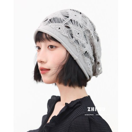 知雾早秋氛围感堆堆帽女